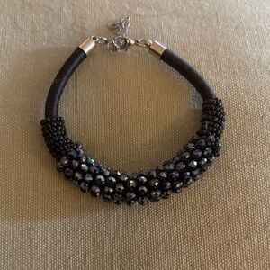Black Beaded Women's Bracelet